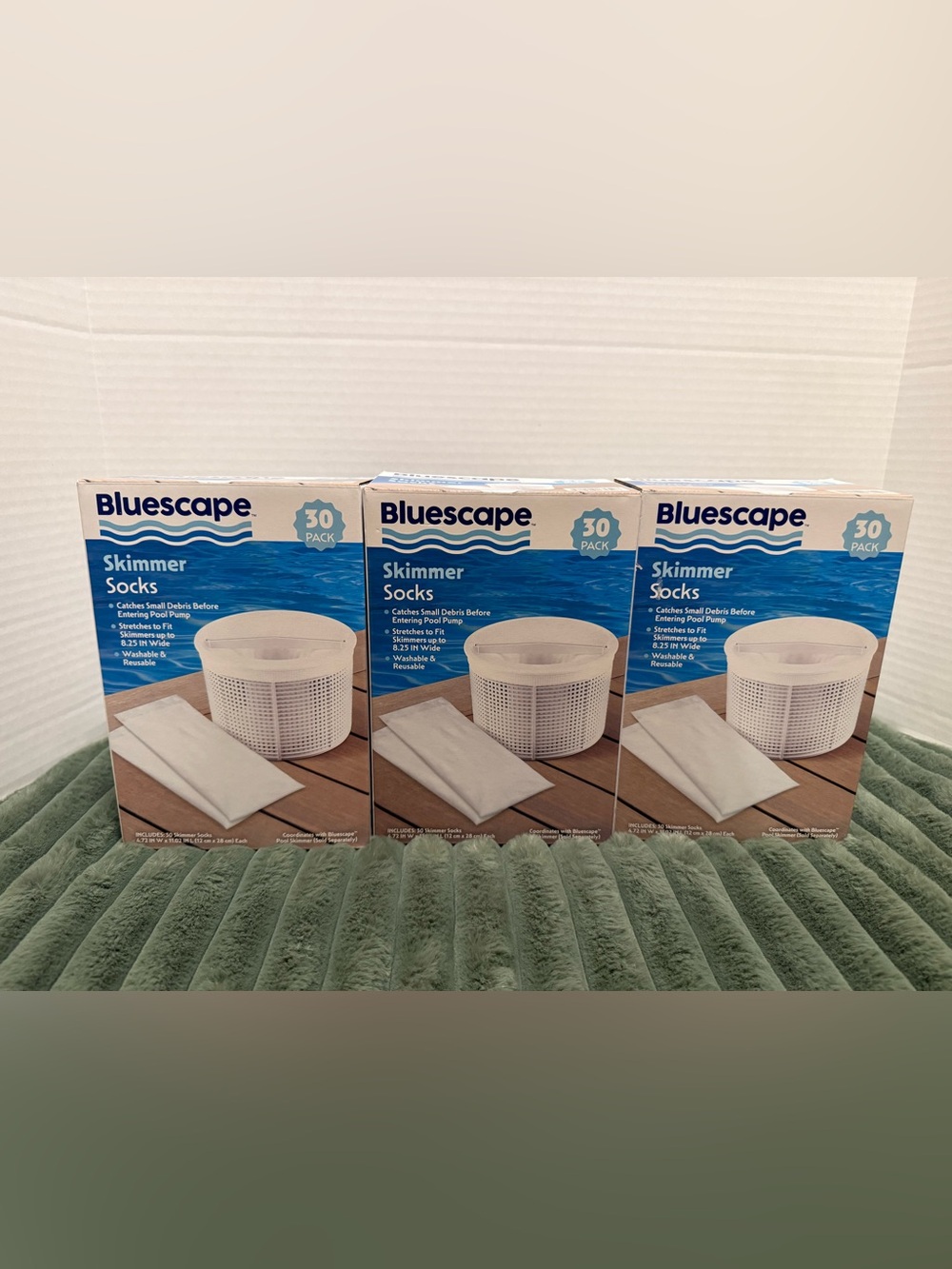 Bluescape Skimmer Socks 30-Pack - White (3 Boxes)